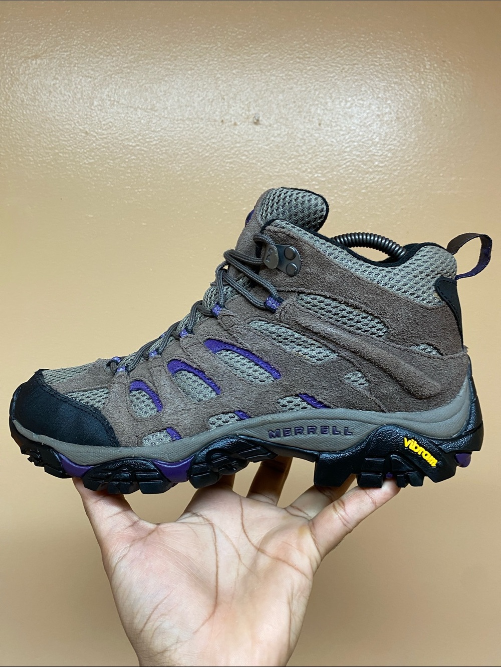 Merrell Moab 2 Mid Ventilator Women’s Hiking Boots “Bracken Purple” Size 9.5 - Picture 6 of 17
